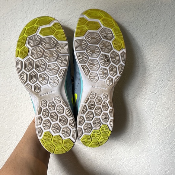 NIKE Flex Trainer 5 Dover Grey/Volt/Lght Aw/TI TNT Training Shoes Size 11 - Picture 13 of 14